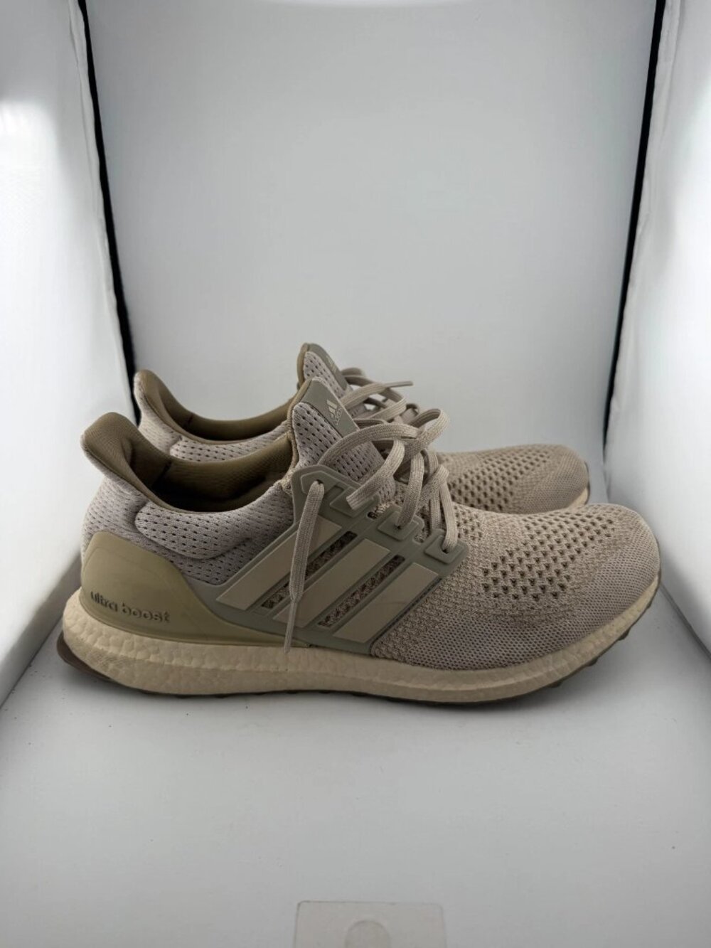 WORN adidas Ultra Boost 1.0 Blanch Cargo Wonder Beige Putty JS1254 Sze 12 NO BOX